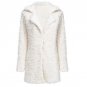 Gamiss 2017 Warm Winter Wool Overcoat Women Outerwear Pink Faux Fur Coat Turn Down Collar Long Sleev