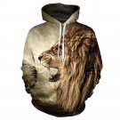 New Fall/Winter Casual Animal Hoodies Men/Women 3D Lion Sweatshirt Print Lion Head Hip Hop Pullover 