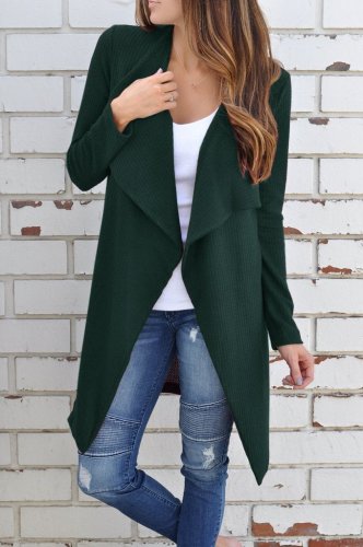 Open Stitch Knitted Long Jacket Women Winter Cardigan Coat Casual Autumn Female Warm Knitting Overco