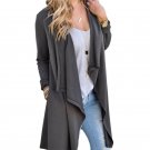 Elegant Autumn Winter Jackets Coats Long Sleeve Irregular Long Jacket 2017 Women Femme Slim Outerwea