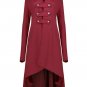 Gamiss Plus Size 5XL Autumn Winter Coat Women 2017 Casual Double Breast High Low Hem Hooded Swing Wi
