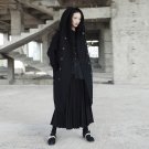 new autumn winter hooded long sleeve solid color black loose long big size jacket women coat fashion