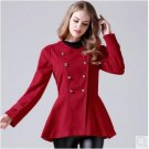New Arrival Manteau Femme Hiver Thin Office Lady Elegant Red Wool Coat Women Double Breasted Manteau