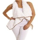 Outerwear Vests Turn-down Collar Jacket Colete Feminino Winter Women Lamb Wool Vest Irregular Hem Wa