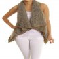 Outerwear Vests Turn-down Collar Jacket Colete Feminino Winter Women Lamb Wool Vest Irregular Hem Wa