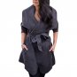 Winter Wool Blends Coat Women Woolen Ruffle Outerwear Female Jacket Trench Oversize Warm Outwear Coa