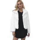 Winter Fluffy Thick Warm Faux Fur Coat Women Vintage Faux Mink Fox Winter Fur Overcoat Jacket Stand 