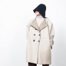 Autumn Winter Trend New Woollen Loose Big Size Overcoat  Long Type Casual Fashion Coat Women YA54812
