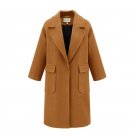 Winter Coat Casual Women Woolen Coat Wool Blend Coat Long Trench Wool Coat for Women plus size S4