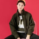 New Winter Loose Solid Color Short Straight  Female wollen Coats