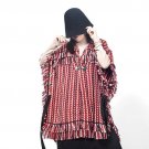 Autumn Winter Retro Fashion New Weave Woolen Cloak Type Overcoat Loose Tassels Pullover Coat Women Y