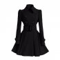 New Turn-down Collar Long Wool Blend Coat Women Double Breasted Autumn Winter Overcoat With Sashes O