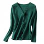 New Design Women England Preppy Style V Neck Cardigan Coat Winter Autumn Knit Wool Sweater Drop Ship