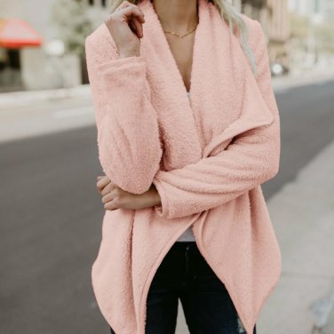 Warm Open Stitch Woolen Blends Women Jackets Coats 2017 Autumn Winter Long Sleeve Cardigan Overcoats