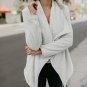 Warm Open Stitch Woolen Blends Women Jackets Coats 2017 Autumn Winter Long Sleeve Cardigan Overcoats