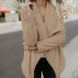 Warm Open Stitch Woolen Blends Women Jackets Coats 2017 Autumn Winter Long Sleeve Cardigan Overcoats