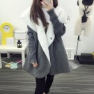 Women 2017 Autumn/winter Warm Thicken Women Wool Blends Coat Long Loose Casual Hooded Imitation Lamb