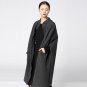 Autumn Winter Retro Trendy New Cloak Type Loose Coat Solid Color Big Size Zipper Long Jacket Women Y