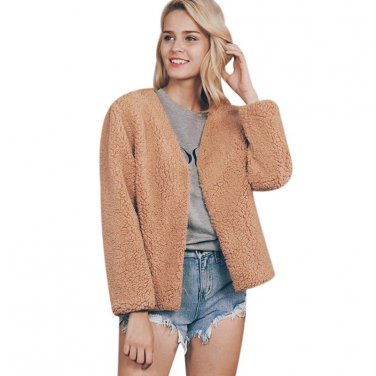 Faux Fur Coat Oversized Jacket Coat Winter Lamb Coats Hairly Jacket Women Chaquetas Mujer Outerwear 