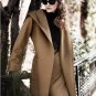 Uwback Women Coat Woolen Coat Long for Women Autumn Winter Warm Trench Coat Camel Mujer Belted Coat