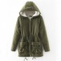 2017 Winter Warm Medium Long Faux Lambs Wool Lining Fur Hooded Jacket Casual Slim Parka Coat Fashion