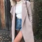 Lapel Collar Hooded Women Coat Autumn Winter Wool Blends Long Coats 2017 Lady Elegant Cardigan Long