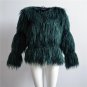 Womens Short Faux Fox Fur Jackets Coat Female Outerwear Long Sleeve Hairy Overcoat Autumn Winter Jac