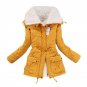Women Lamb Wool Warm Coat Winter Thicken Overcoat Lacing Jacket Outwear Feminino Lapel Parka chaquet