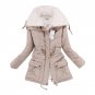 Women Lamb Wool Warm Coat Winter Thicken Overcoat Lacing Jacket Outwear Feminino Lapel Parka chaquet