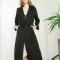 new autumn winter V-collar long sleeve solid color black loose long jacket women wollen coat fashion