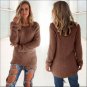 2016 Solid 4 Colors Sweater Womens Autumn Winter Solid Long Sleeve Fluffy Sweaters Jumper Blouse O-N