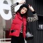 Women\'s Cotton Wool Collar Hooded Down vest Removable hat Hot high quality Brand New female winter