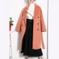 new autumn winter lapel long sleeve solid color loose long jacket women coat with belt fashion tide