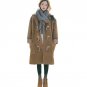 2017 Women Elegant Horn Buttons Hooded Woolen Coat Winter Loose Casual Long Sleeve Solid Lapel Neck