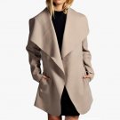Women Jackets Coats 2017 Autumn Winter Vintage Lapel Long Sleeve Outwear Fashion Casual Loose Pocket