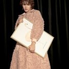 new autumn winter lapel long sleeve solid color white loose long warm jacket women coat  fashion tid