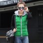 Winter Vest Women Brand cotton wool collar Removable hooded down vest Windproof Warm Waistcoat veste