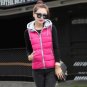 Winter Vest Women Brand cotton wool collar Removable hooded down vest Windproof Warm Waistcoat veste
