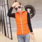 Winter Vest Women Brand cotton wool collar Removable hooded down vest Windproof Warm Waistcoat veste