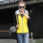 Winter Vest Women Brand cotton wool collar Removable hooded down vest Windproof Warm Waistcoat veste