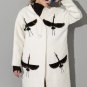 [EAM]  2017 new winter Temperament Woollen Overcoat Two-sided Embroidery Woolen big Coat women fashi