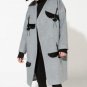 [EAM]  2017 new winter Temperament Woollen Overcoat Two-sided Embroidery Woolen big Coat women fashi