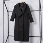 new autumn winter lapel long sleeve solid color black brown loose big size wollen jacket women coat