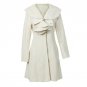 Autumn Winter X-long Turn-down Collar Female Coats Lotus Leaf Fold Pleated Coat Long Women Coat Over