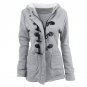 New Women Winter Keep Warmth Casual Coat Hooded Fashion Slim Turn-down Collar Female Long Sleeve Poc