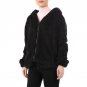 Winter Women Jacket Clothes Zipper Girl Loose Fluffy Bear Ear Long Sleeve Solid Fashion Hooded Warm