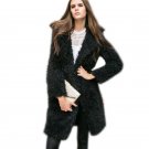 Trendy Faux Fur Coat Women Long Warm Woolen Coat Female Warm Shaggy Winter Outwear Cardigan Plus Siz