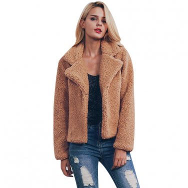 Lamb Coats Oversized Jacket Coat Winter Warm Faux Fur Hairly Jackets Women Outerwear Female Overcoat