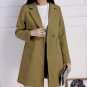 Autumn Winter Pockets Women Wool Blends Coat Long Slim Double Breasted Casaco Feminino Elegant Solid