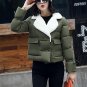 Women\'s Jackets Turn Down Collar Double Breasted Cotton Coats Short Wool Lamb Female Parka Womens S